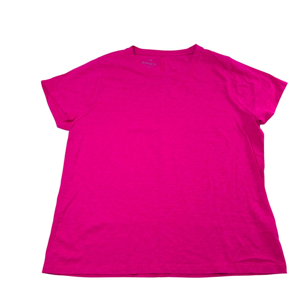 J.Crew Womens XXL Pink Slub Cotton Short Sleeve Girlfriend Tee Crew Neck Shirtβ